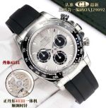 relogio rolex pulseira de borracha Daytona Dandong 4131 Movement OXJ29092 Grey Dial Rubber Strap Watch